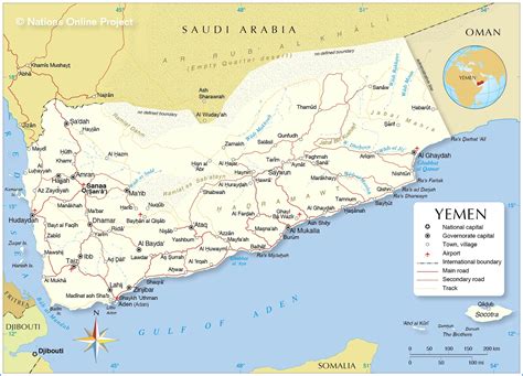 map of yemen.